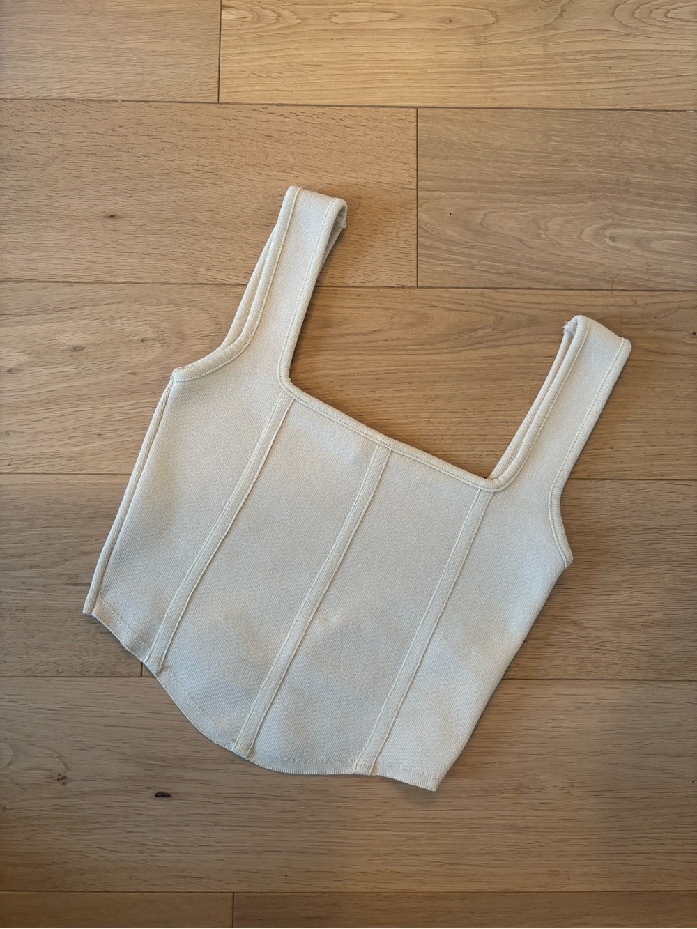 Zara Cream Square Corset Top